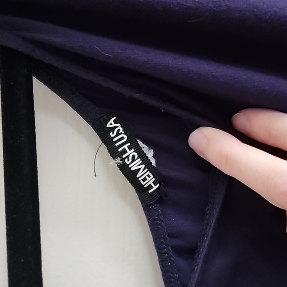 Navy Blue One Shoulder Jersey Jumpsuit - Picture 5 of 8